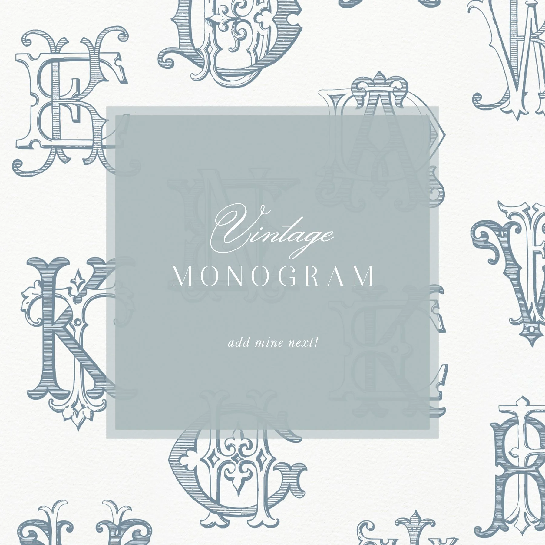 Monograms (X, Y, Z) — Blue Harbor Paperie